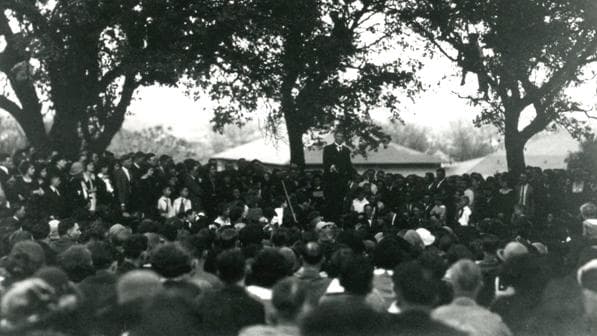 Dean Thomas Taylor delivers the eulogy for Pig Bellmont